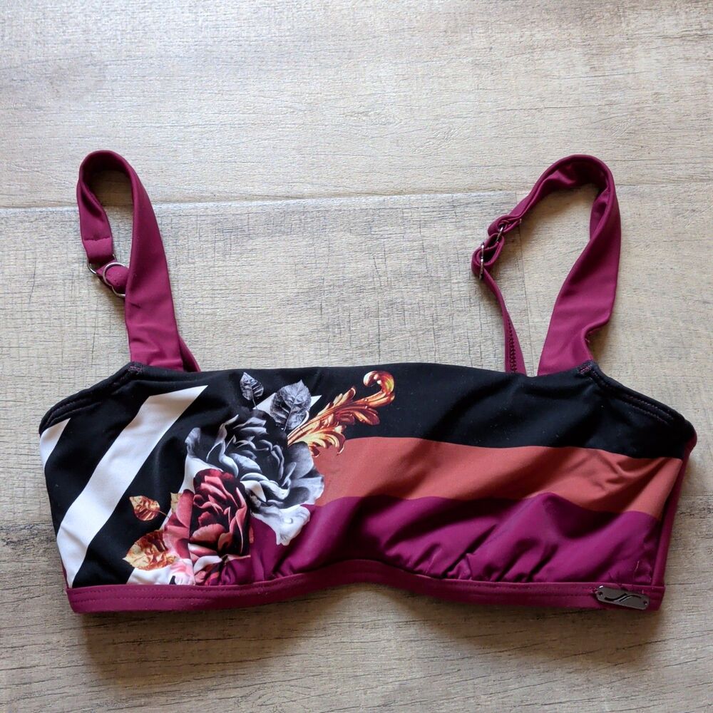 JETS Swimwear Australia Women's Floral Bikini Top Size 6 / AU 10